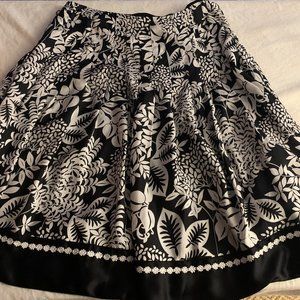 White House Black Market 100% Silk skirt, floral